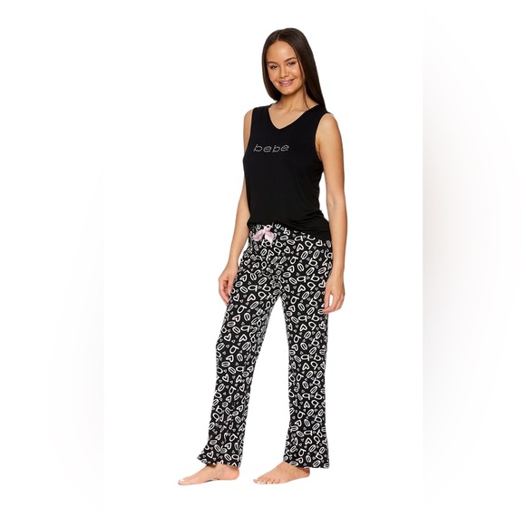 NWT BeBe Pajamas Set - Tank Top and Lounge Pajama Sleepwear Set - Picture 2 of 11